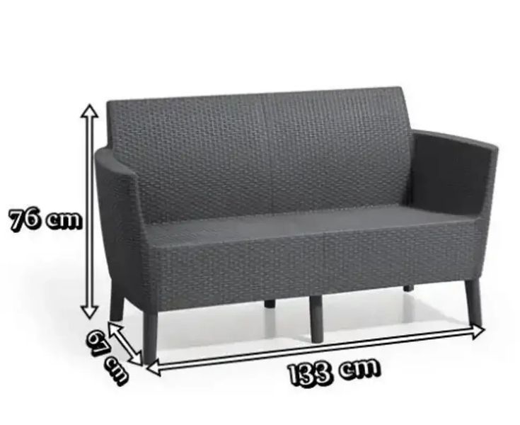 Диван садовый SALEMO 2 SOFA Капучино 244097 244097 фото