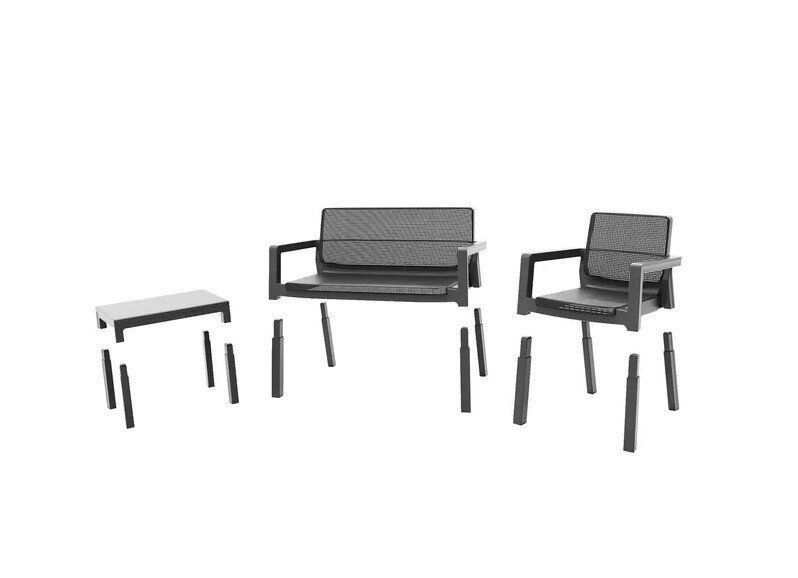 Набор садовой мебели Keter Emily Balcony Set Without Cushions графит 246589 246589 фото