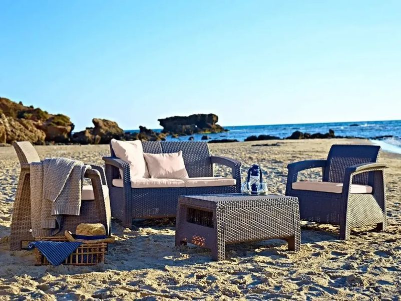 Комплект садових меблів Keter Corfu Set Коричневий 223201 223201 фото