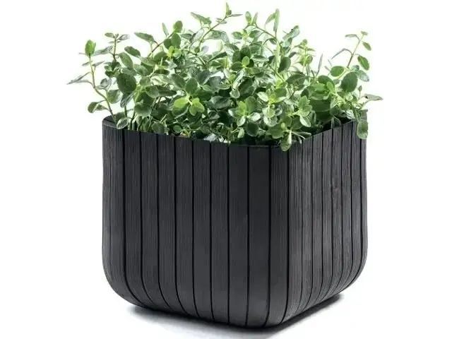 Цветочный горшок Keter Cube Planter L графит 230225 230225 фото