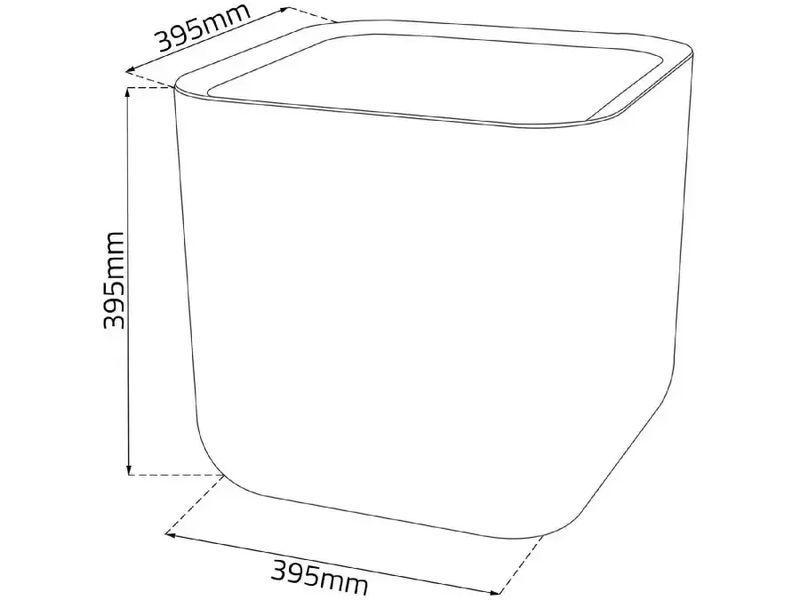 Цветочный горшок Keter Cube Planter L графит 230225 230225 фото
